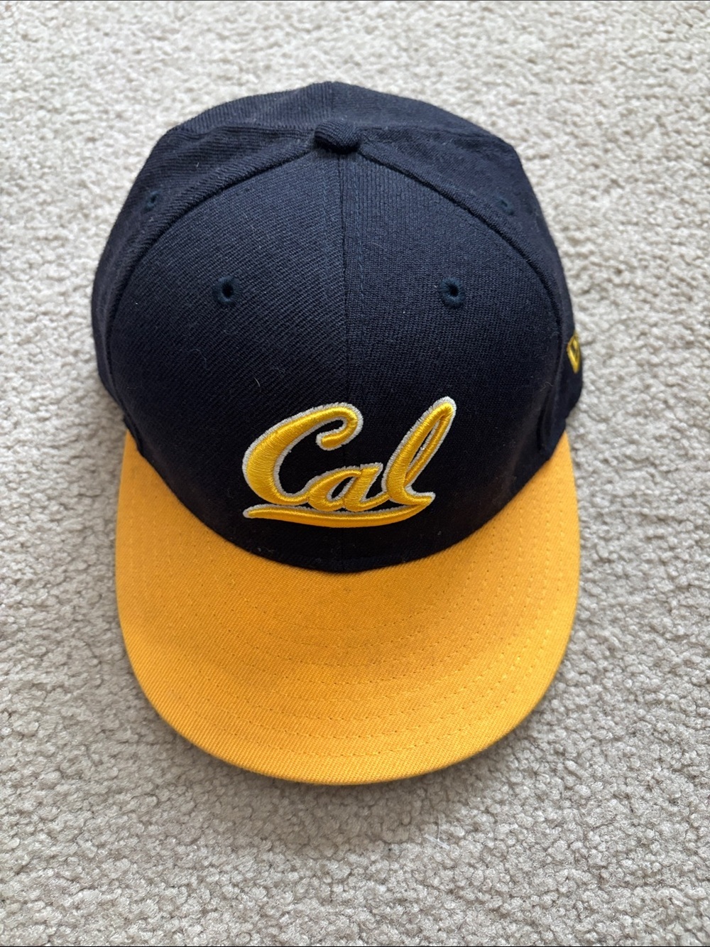 New Era 9fifty Cal Script Cap - Navy and Yellow size 7